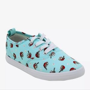 HOT TOPIC RAMEN NOODLE BOW/ CAT TENNIS SHOES SIZE 6